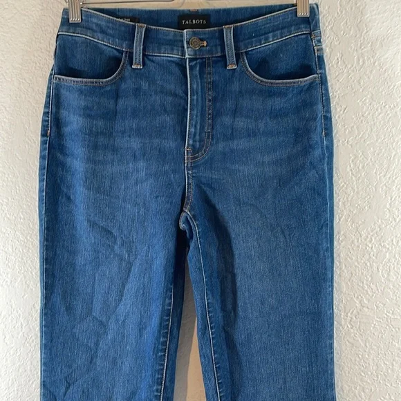 TALBOTS Sculpt Straight Leg Denim Jean Blue Size 4 - Picture 2 of 8